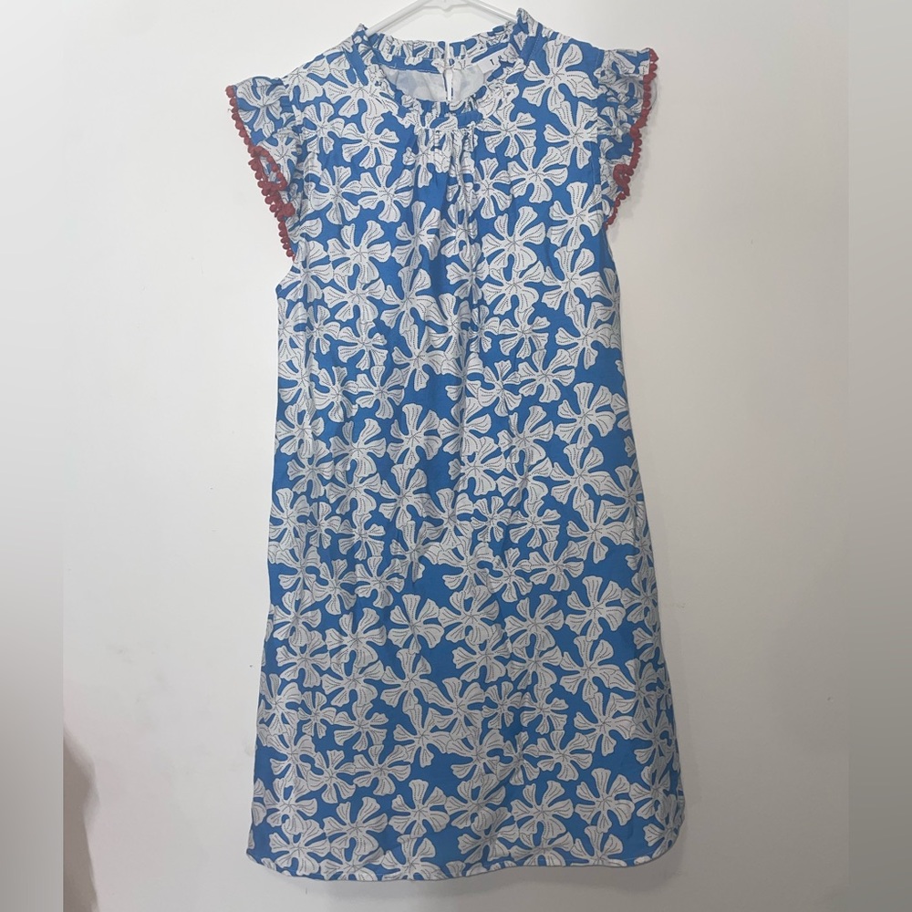 Beautiful THML Blue and Orange print dress
